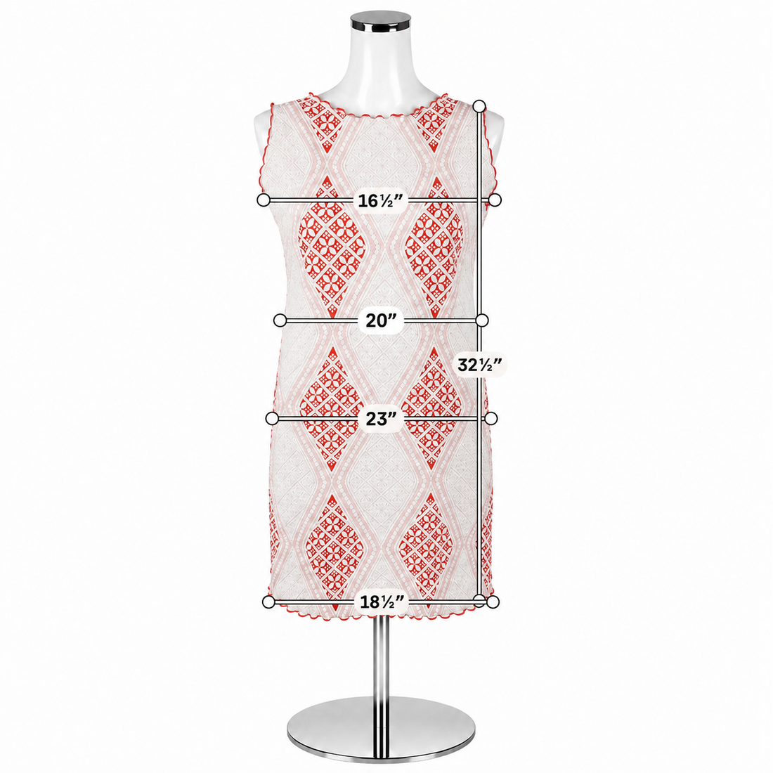 Haystacks Textured Diamond Print Sleeveless Shift Dress XS