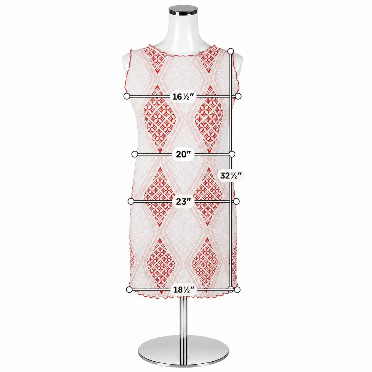 Haystacks Textured Diamond Print Sleeveless Shift Dress XS
