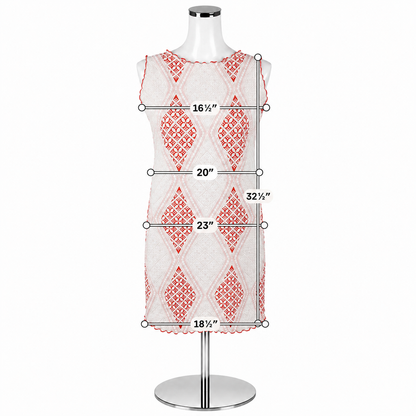 Haystacks Textured Diamond Print Sleeveless Shift Dress XS