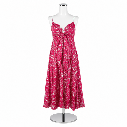 J.Crew Floral Tie-Front Smocked Cotton Maxi Sundress Size XS