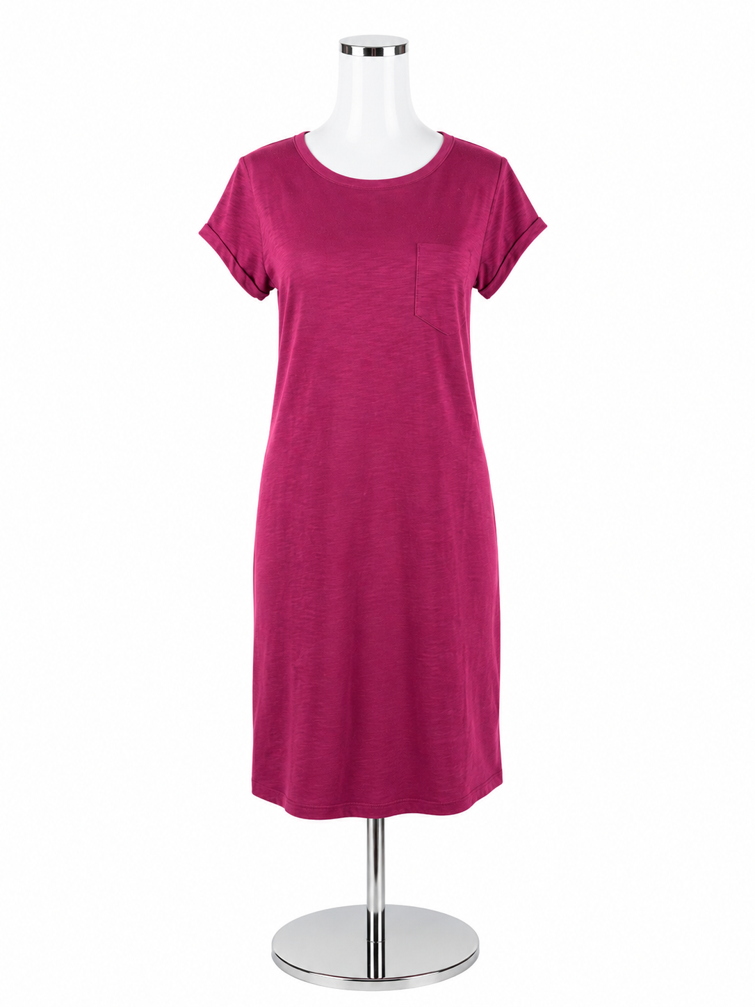 Gap Slub Cotton T-Shirt Dress Fuchsia Pink Size S NWT