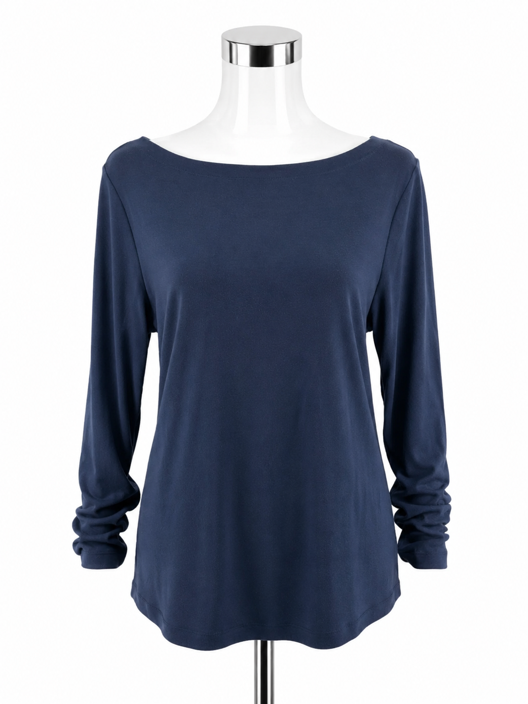 Gap Modern Boatneck Long Sleeve Tee Navy Blue XL | Pima Cotton Modal