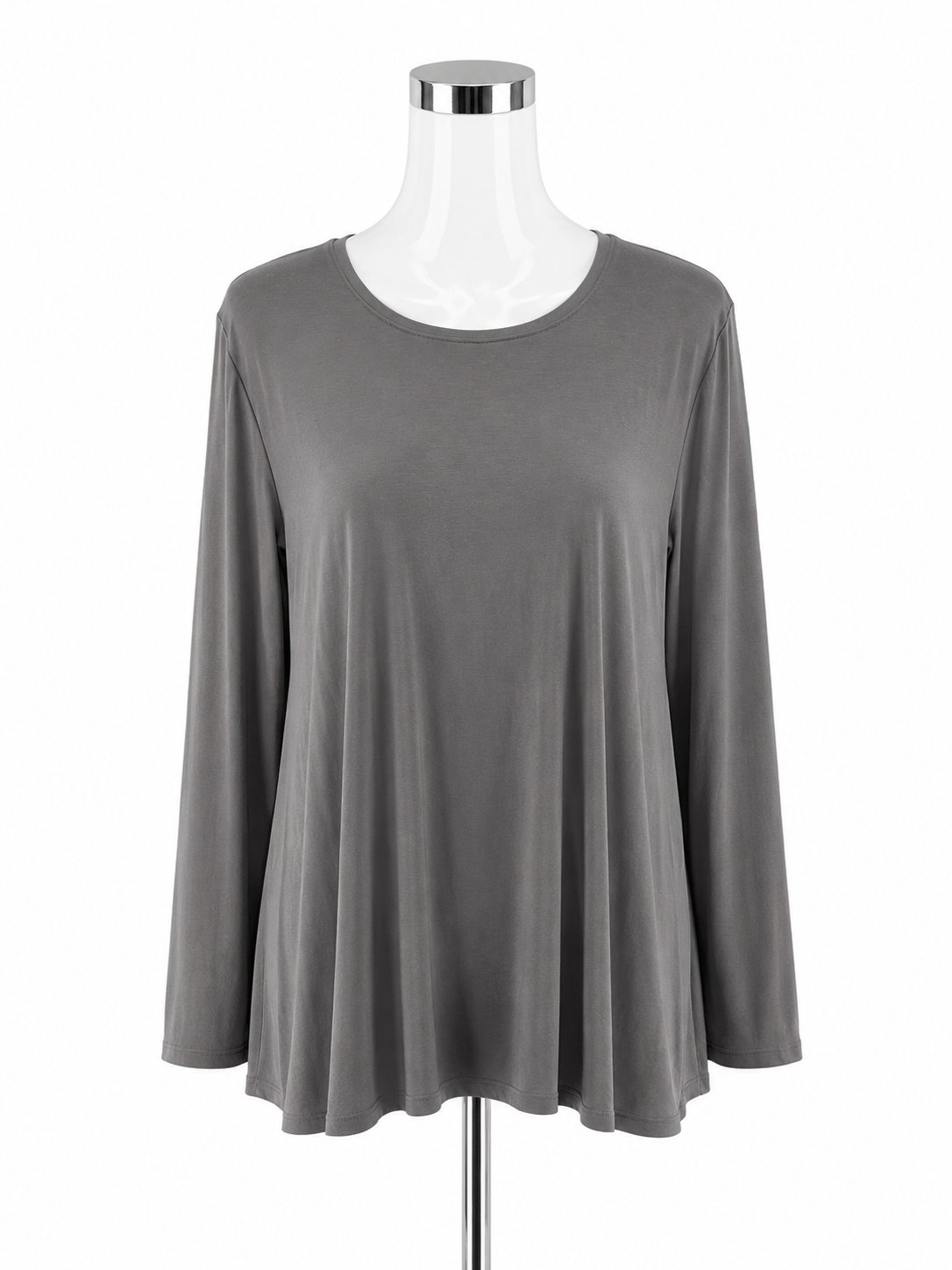 Eileen Fisher NWT Viscose Jersey Dolman Tunic Top Gray XL Dillard&