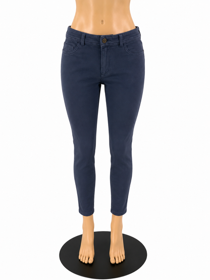 Pilcro Mid-Rise Skinny Ankle Corduroy Pants Navy Blue Size 4
