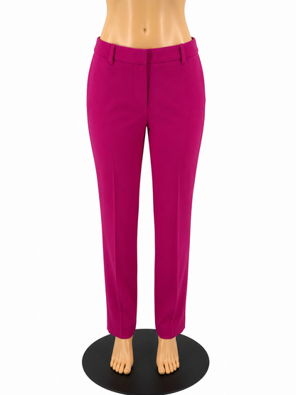 J.Crew City Fit Trousers in Fuchsia Pink Wool Size 2