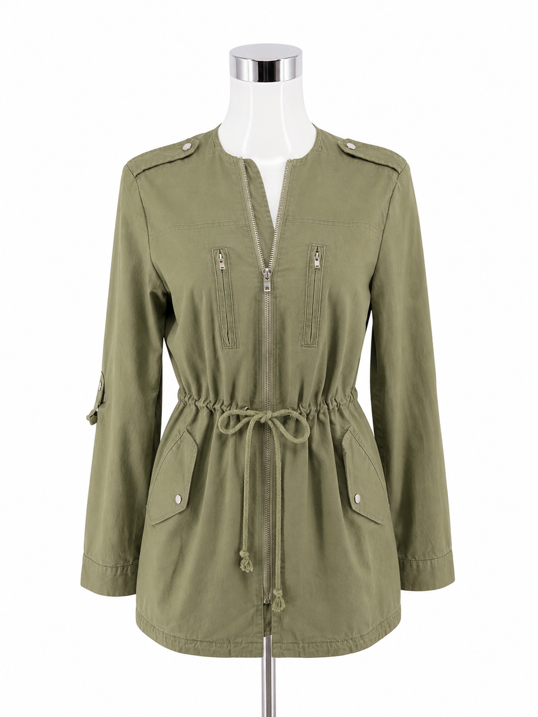 Beulah Olive Green Anorak Utility Military Jacket Size Medium