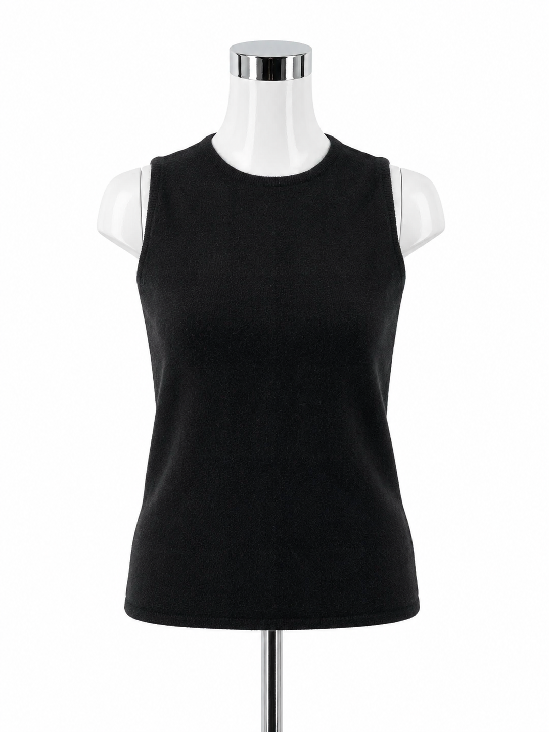 BERK by Burlington Arcade Berk by Ballantyne 100% Cashmere Sleeveless Shell Top Black Size Medium