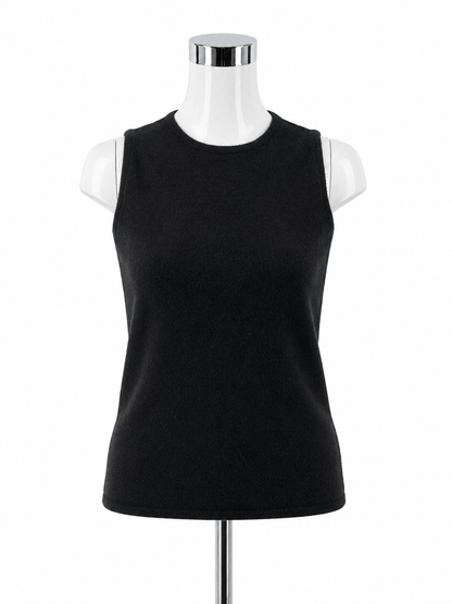 BERK by Burlington Arcade Berk by Ballantyne 100% Cashmere Sleeveless Shell Top Black Size Medium