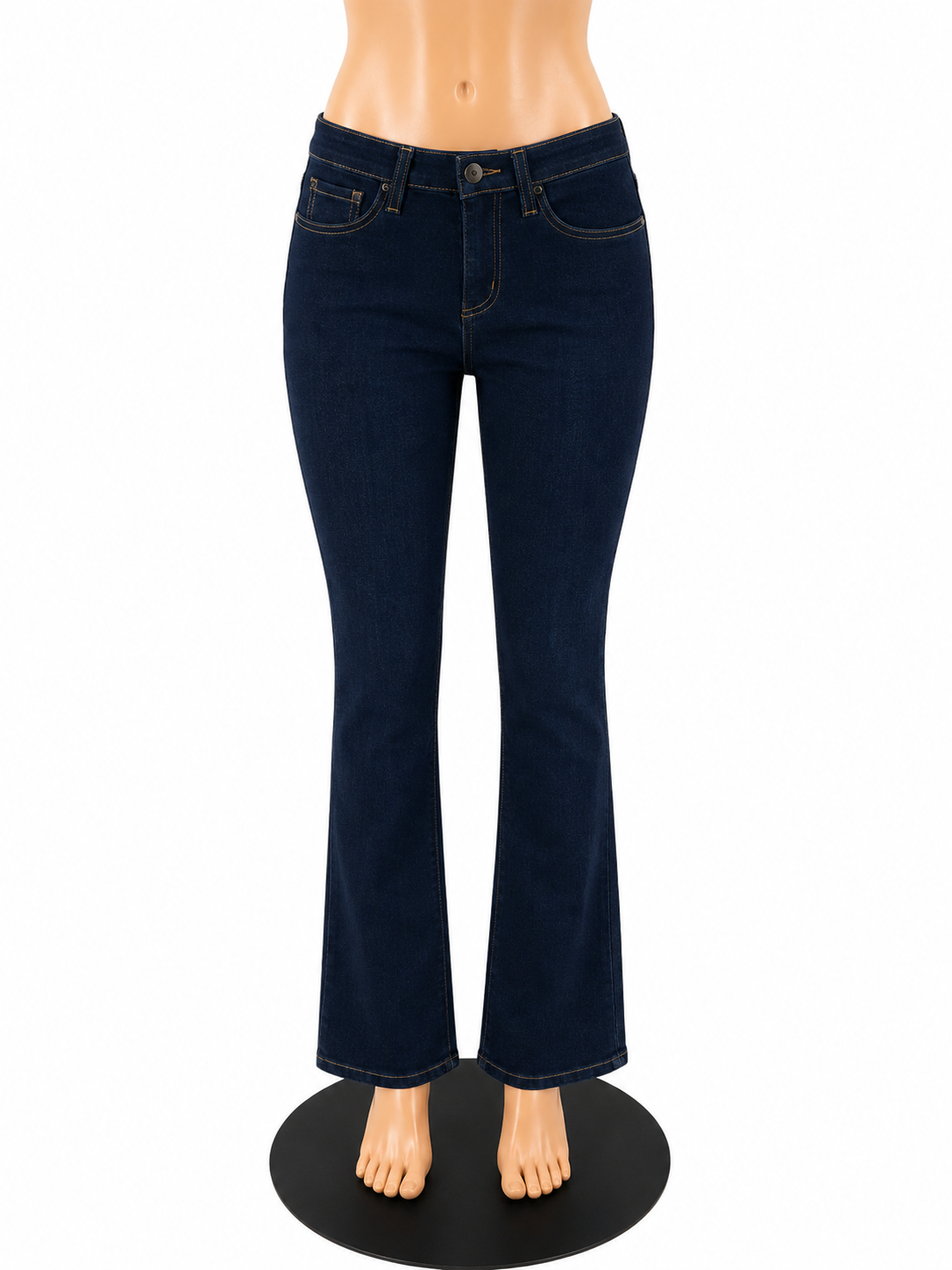 Flying Monkey Mid-Rise Bootcut Jeans Dark Wash Stretch USA Made Size 3