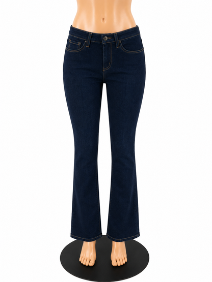 Flying Monkey Mid-Rise Bootcut Jeans Dark Wash Stretch USA Made Size 3