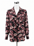 Ann Taylor Navy/Purple Button Down Floral Print Button Down Blouse Top Size Small Navy Purple - Size S