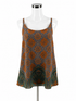 cabi taupe/orange/purple Sleeveless Medallion Cami Print Swing Tank Top Size Large - Size L