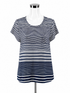 The Limited white/navy Short Sleeve Navy White Striped High-Low Tunic Top Size Large NWT - Size L