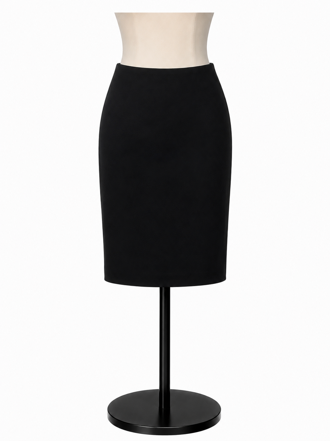 Talbots Black Skirt Classic Black Triacetate Blend Midi Skirt Size 8 - Size 8