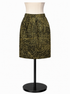 D.R. Jordan Black/Gold Skirt DR Jordan Vintage Black Leather Skirt Gold Foil Polka Dot Size 6 - Size 6