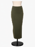 MCQ Army Green Skirt by Alexander McQueen Army Green Ruched Viscose Maxi Skirt Size Small - Size S