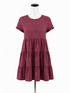 Madewell pink/navy Mini Lightspun Gingham Check Tiered Mini Dress Pink Navy Blue Size Small - Size S