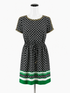 MICHAEL Michael Kors navy/white/green/gold Boho Michael Kors Navy & White Circle Print Studded Dress Size Small - Size S