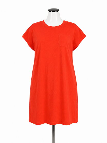 J. Crew Cotton Pocket T-Shirt Dress Orange Size 2X