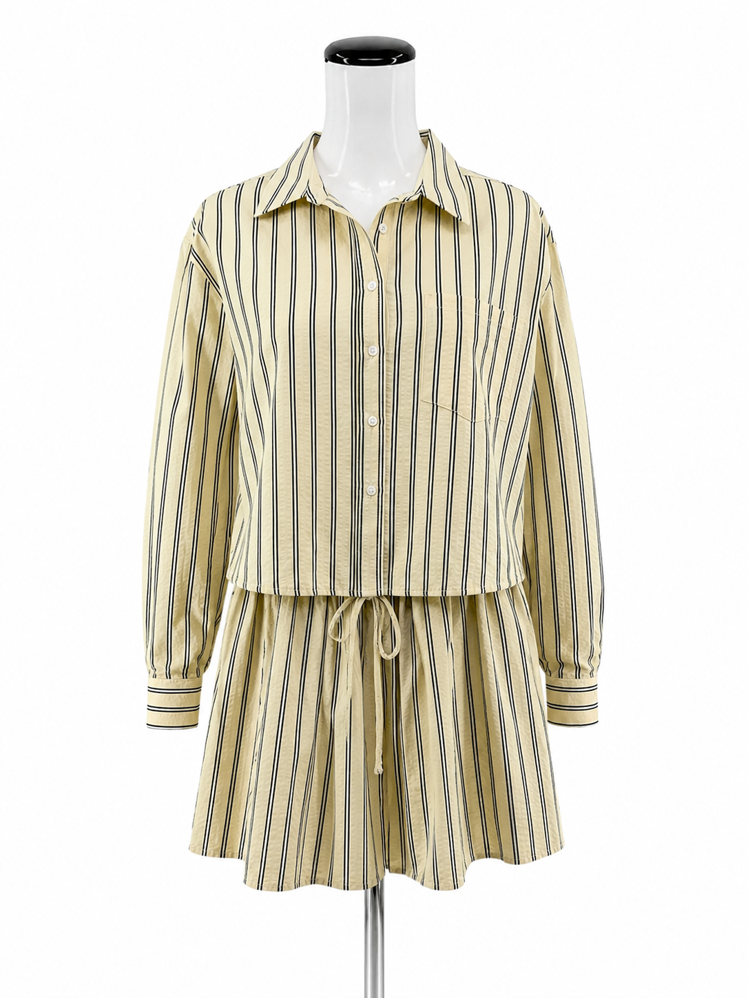Sundays by wear Sundays Striped Seersucker Two-Piece Skirt Set Size Small