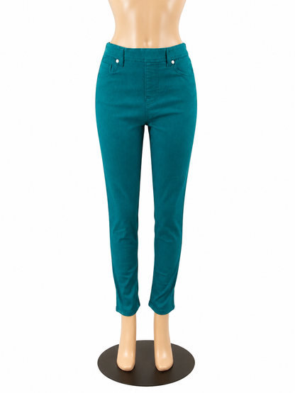 DG2 by Diane Gilman Teal Jeans Skinny Jeans Size Small Teal Stretch Ankle Pants - Size S