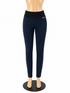 Calvin Klein navy/black Pant Power Stretch Ponte Leggings Navy Blue Black Waistband Size Small - Size S