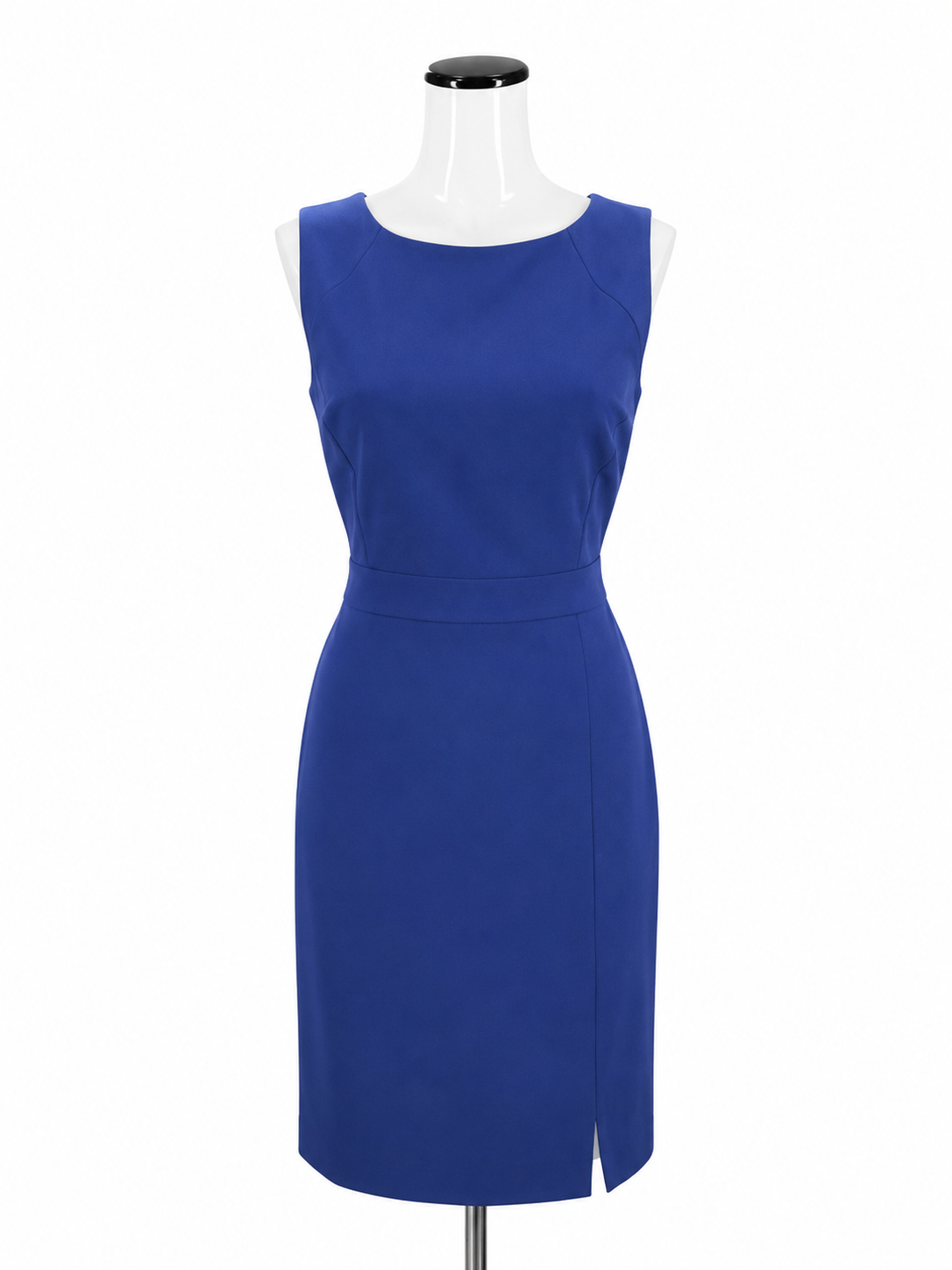 J. Crew Sheath Dress in Super 120s Wool Royal Blue Sleeveless Size 12