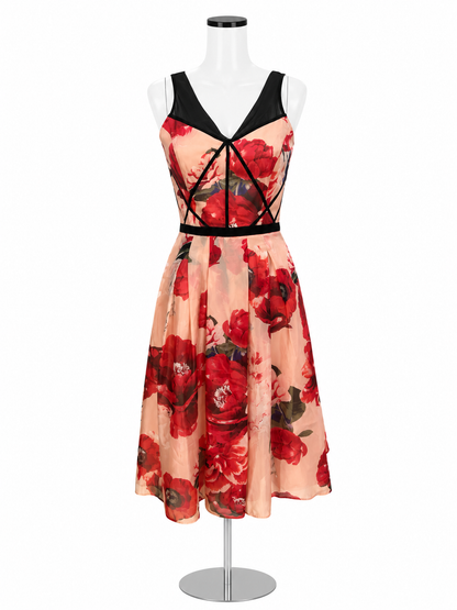 white House Size 00 pink/red/black/gray Floral Pre-Owned Ladies Dress white House Size 00 pink/red/black/gray Floral Pre-Owned Ladies Dress