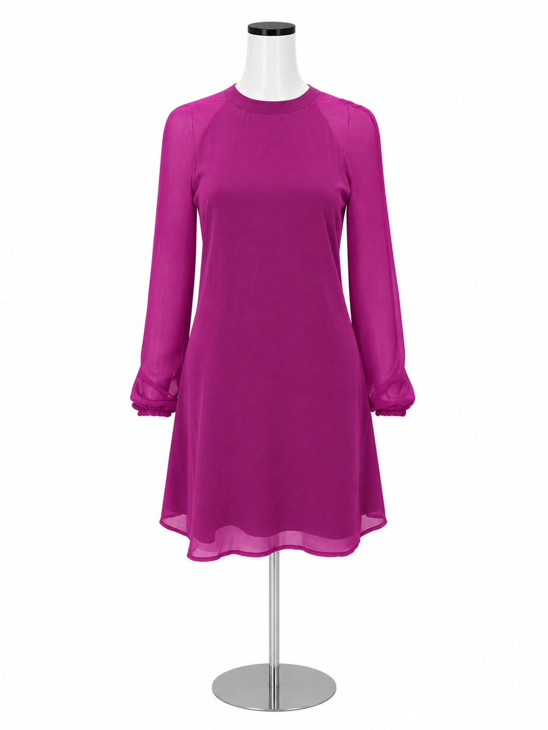 Bestylish Fuchsia Purple Open Back Chiffon Mini Dress XS NWT