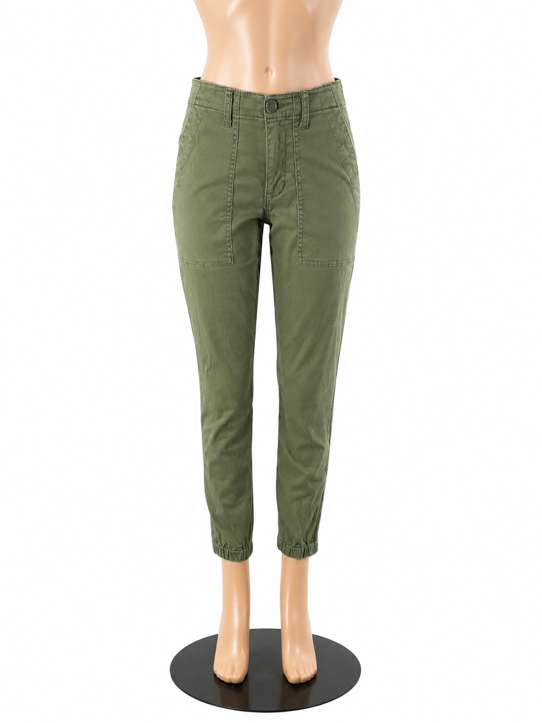 cabi Expedition Jogger Pants Size 4 Olive Green Cargo Utility Style 5076