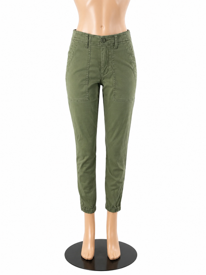 cabi Olive Pant Expedition Jogger Pants Size 4 Olive Green Cargo Utility Style 5076 - Size 4