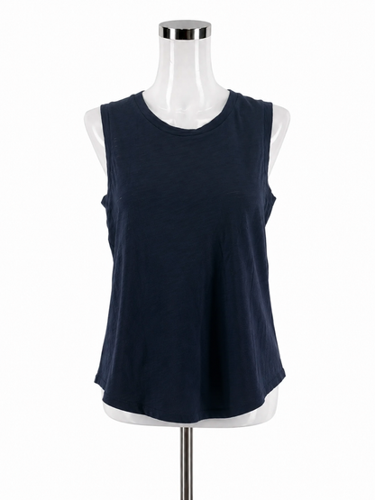Goldie Lewinter Navy Pima Cotton Muscle Tank Top Size Medium