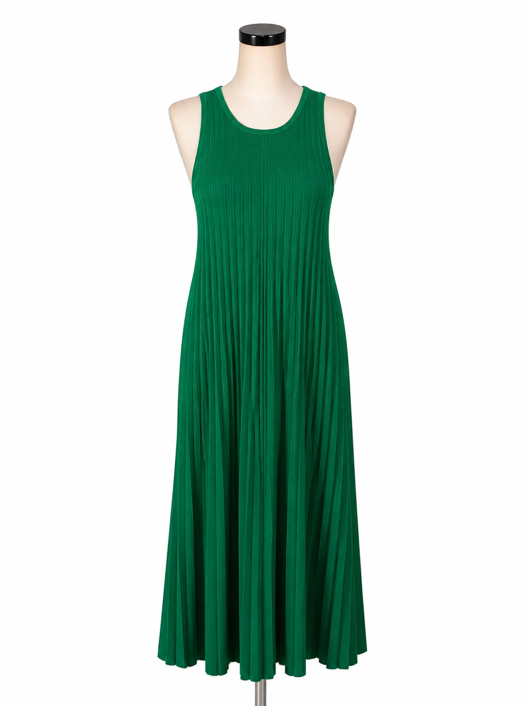 English Factory Green Maxi Green Ribbed Knit Sleeveless Midi Dress Size Medium - Size M