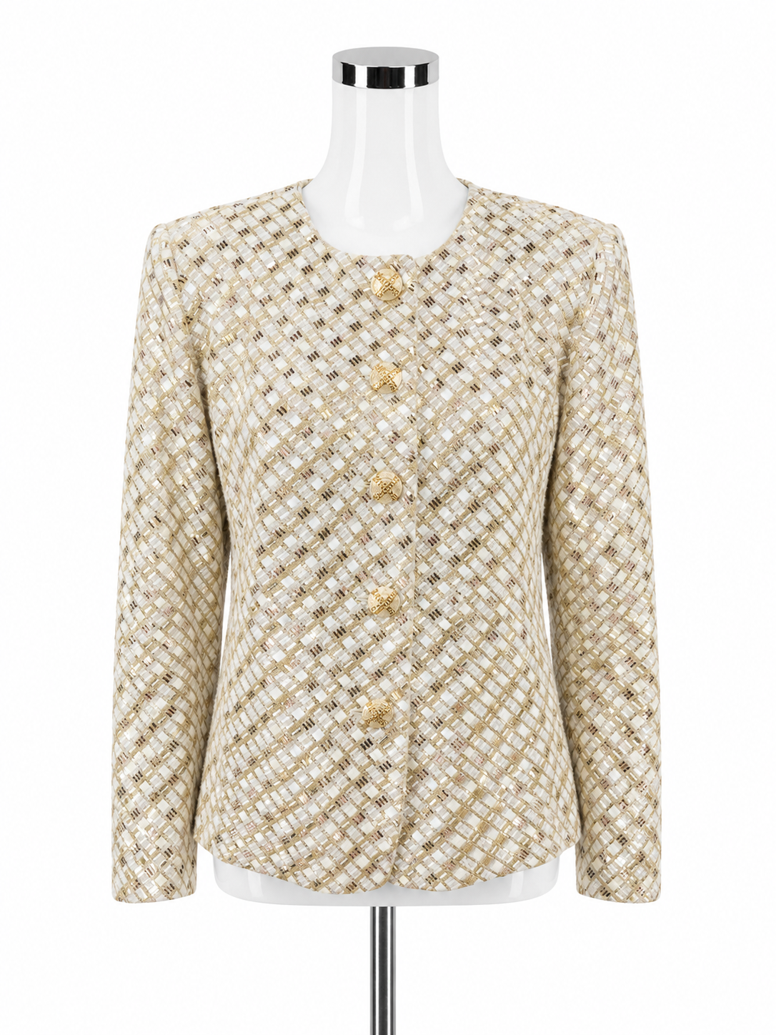 St. John Evening by Marie Gray Sparkle Tweed Jacket Size 12