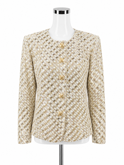 St. John Evening by Marie Gray Sparkle Tweed Jacket Size 12