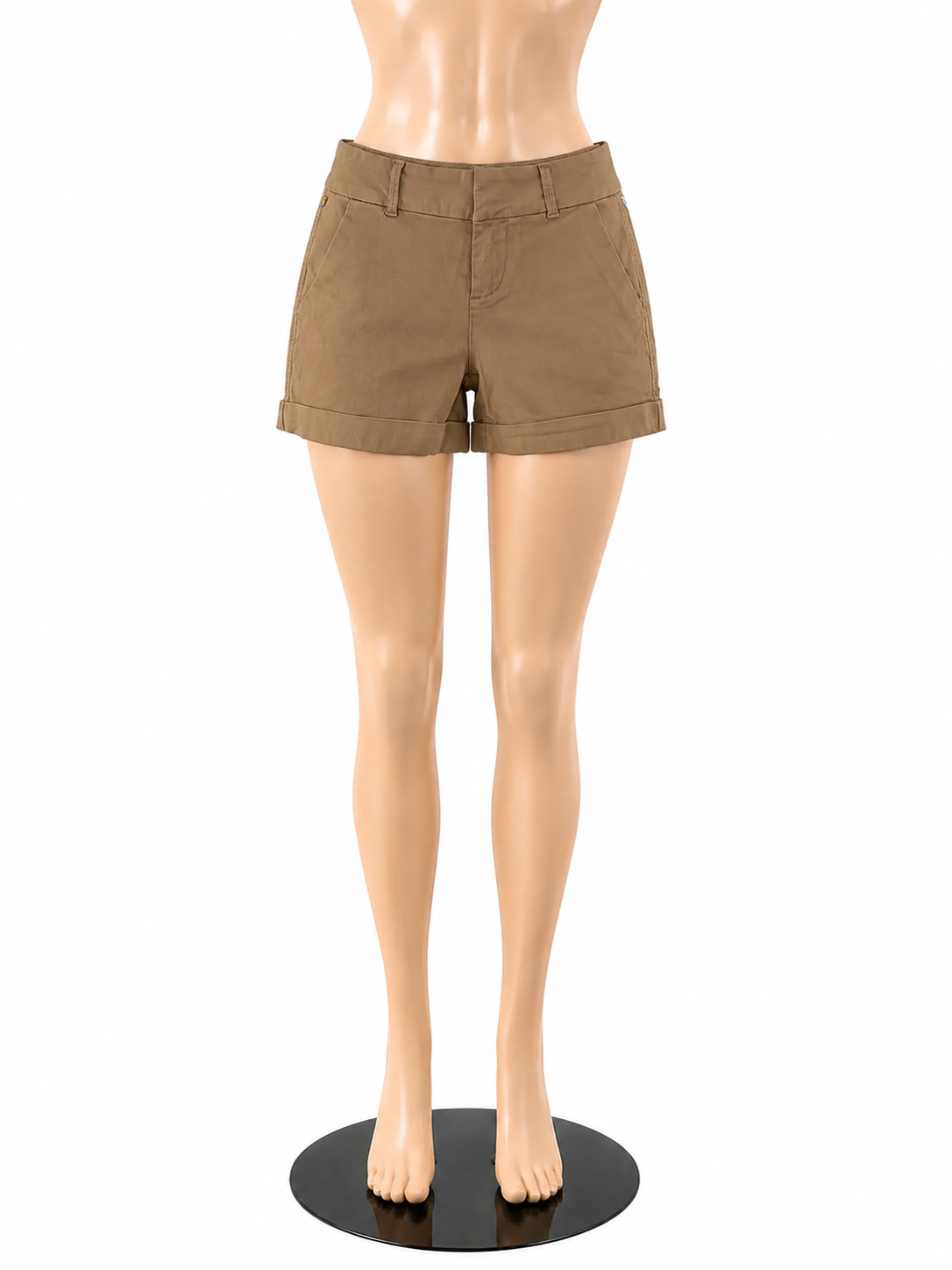 78 &amp; Sunny Anthropologie Tan Cuffed Chino Shorts Size 2 NWT