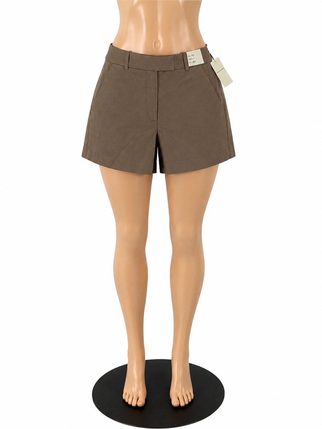 Abercrombie &amp; Fitch High Rise Tailored Dad Shorts Taupe NWT Size 2 / 26