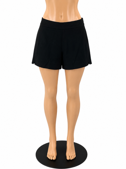 Gap High-Waisted Side-Zip Skort Shorts Black Size 2