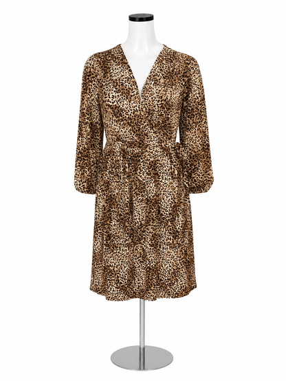 Lane Bryant Leopard Animal Print Faux Wrap Midi Dress Size 18/20 NWT - ONLINE ONLY