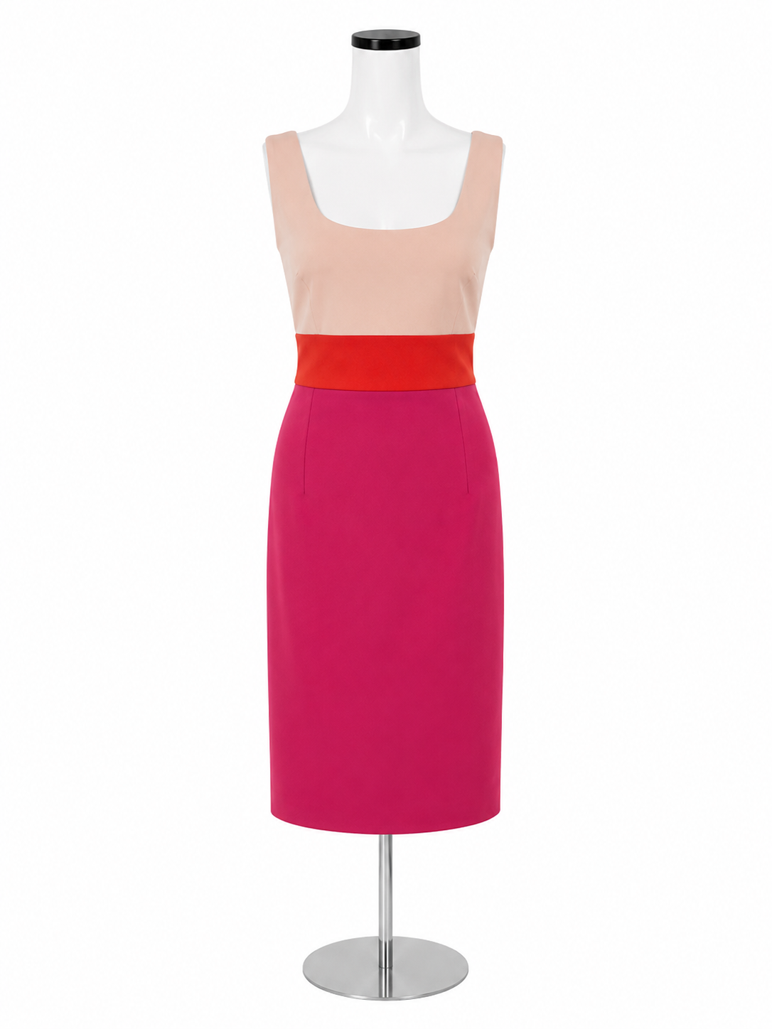 Donna Morgan Pink Red Fuchsia Colorblock Sheath Dress Size 12
