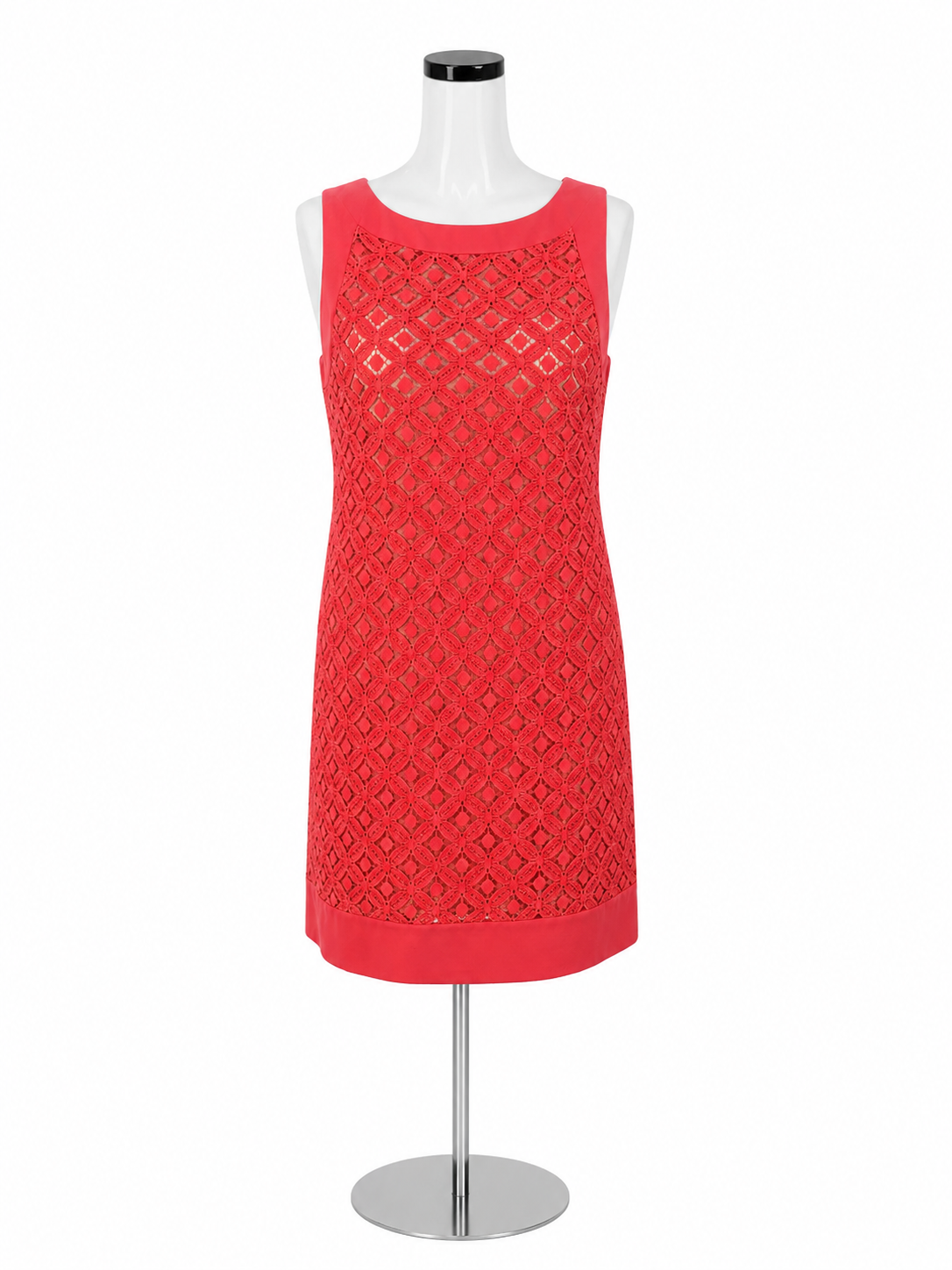 Jessica Howard Coral Geometric Lace Sheath Dress | Size 6