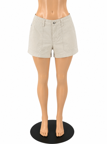 AG Adriano Goldschmied The Walker Short White Cotton Blend Size 6 / 28