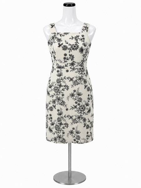 Ann Taylor White/Black Floral Pre-Owned Ladies New With Tags Dress