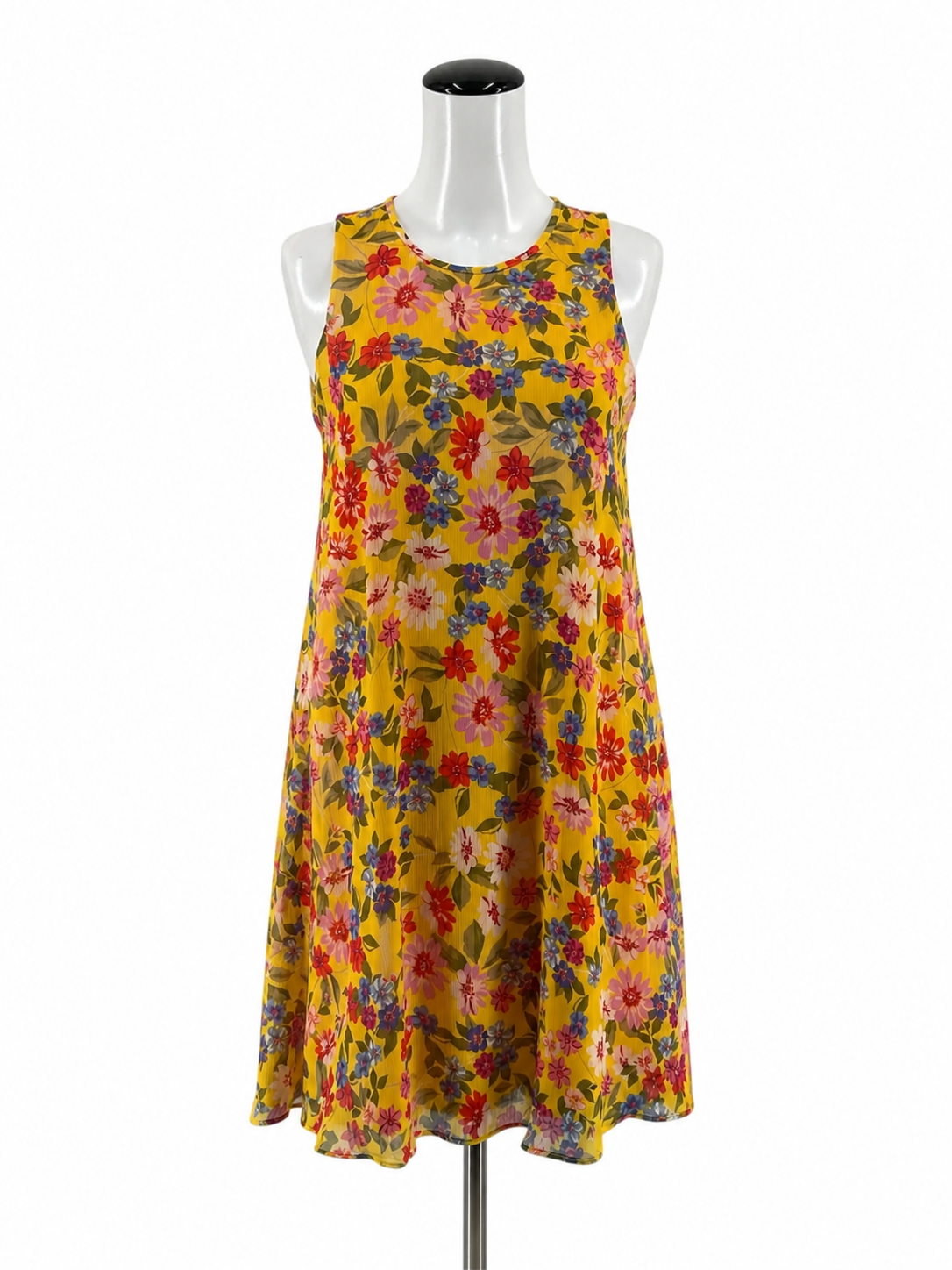 calvin klein sheath dress Yellow Floral Scuba NWT DRESSES GOWN W Fun flutter sleeves add Barry. Wang Mens Champagne Size:34x32