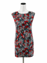 The Kooples red/blue/white Mini Poppy-Print 100% Silk Shift Dress XS NWT Red Blue Floral V-Back - Size XS