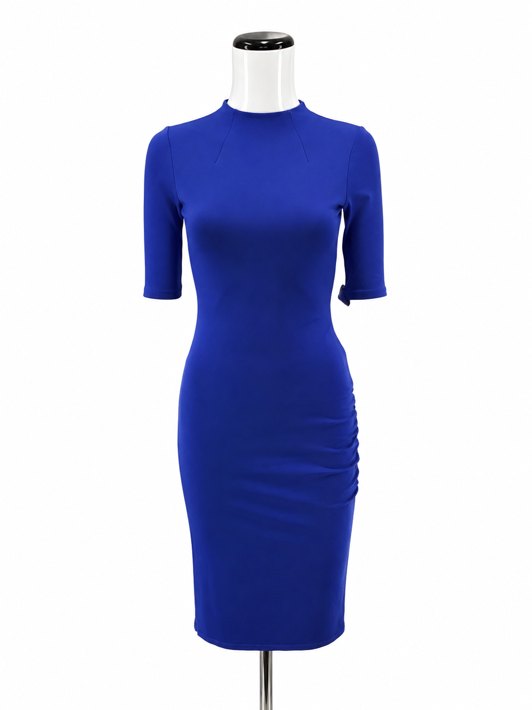 Alice + Olivia Royal Blue Bodycon Alice + Olivia Jeri Ruched Scuba Bodycon Dress Royal Blue XS - Size XS