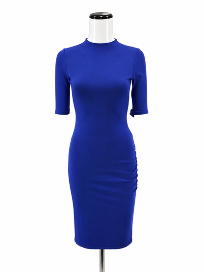 Alice + Olivia Royal Blue Bodycon Alice + Olivia Jeri Ruched Scuba Bodycon Dress Royal Blue XS - Size XS