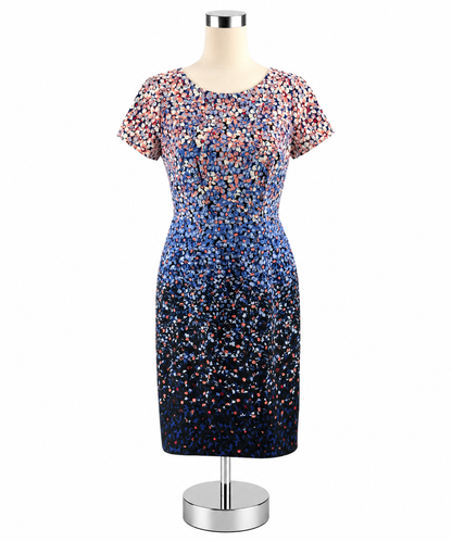 Talbots Petites Floral Ombré Sheath Dress Size 4 Petite