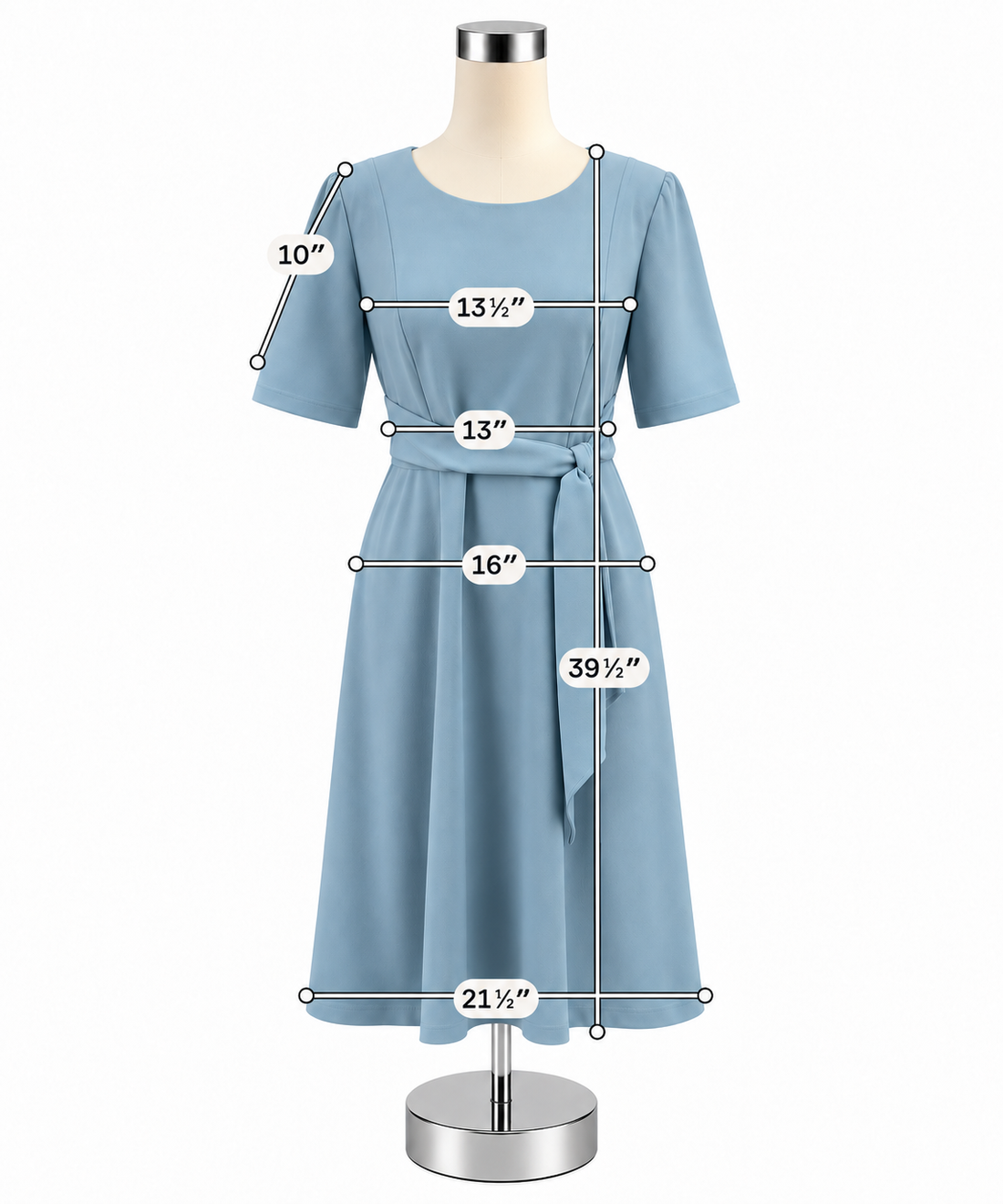 Adrianna Papell Light Blue Crepe Short Sleeve Sheath Midi Dress Size 8 - ONLINE ONLY