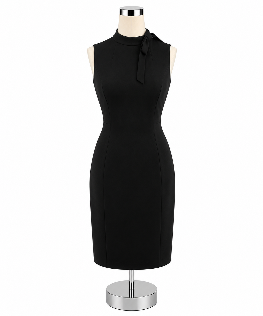 Calvin Klein Nova Tie-Neck Sheath Dress Black Size 4 NWT - ONLINE ONLY